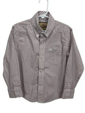 Wrangler Button Down Little Boy Shirt Size Small (6/7)